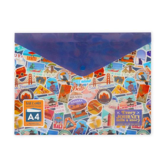 Εικόνα της Document Folder - Fold & Order - Travel Stickers