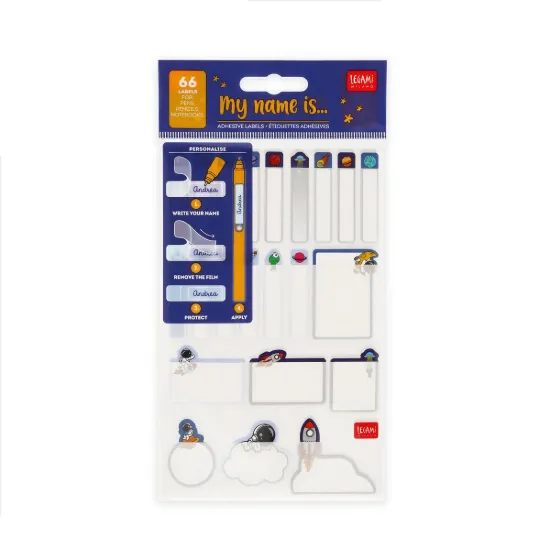 Εικόνα της Adhesive Labels with Protective Film - My Name Is... - Space