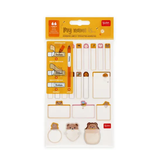 Εικόνα της Adhesive Labels with Protective Film - My Name Is... - Teddy Bear