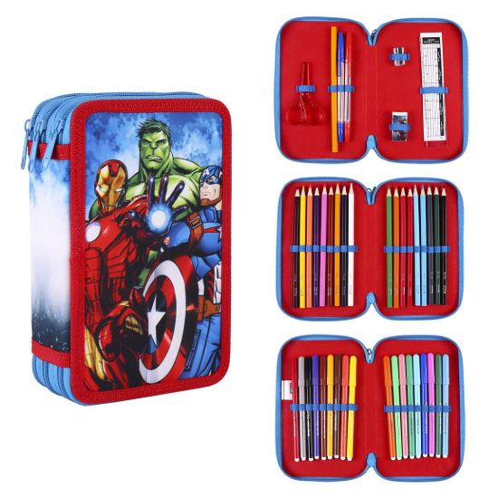 Εικόνα της PENCIL CASE WITH ACCESSORIES AVENGERS