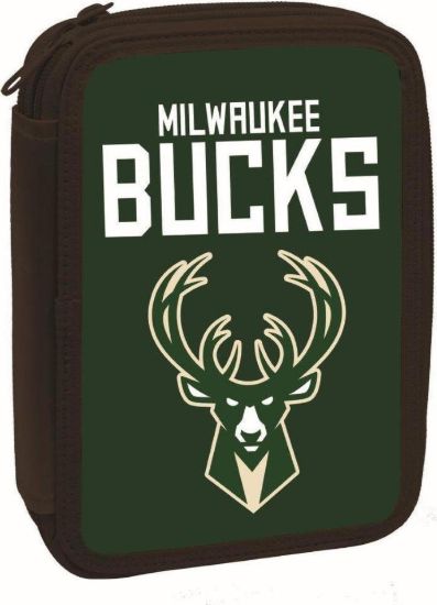 Εικόνα της Back Me Up NBA Milwakee Bucks Κασετίνα Γεμάτη Πράσινη