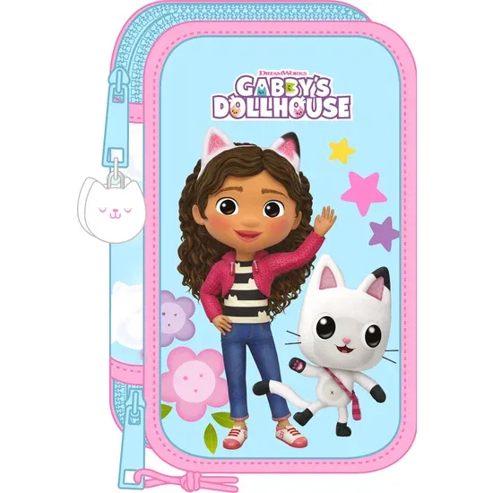 Εικόνα της Gabby's Dollhouse small double pencil case with 28 pieces