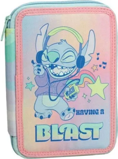 Εικόνα της Stitch Gen Z Κασετίνα Γεμάτη με 2 Θήκες Ροζ Γαλάζια