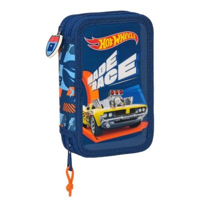 Εικόνα της Κασετίνα με Aξεσουάρ Hot Wheels Speed club Πορτοκαλί Ναυτικό Μπλε 12.5 x 19.5 x 4 cm