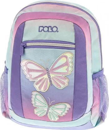 Εικόνα της Bambino Butterfly Σχολική Τσάντα Πλάτης Νηπιαγωγείου Μωβ