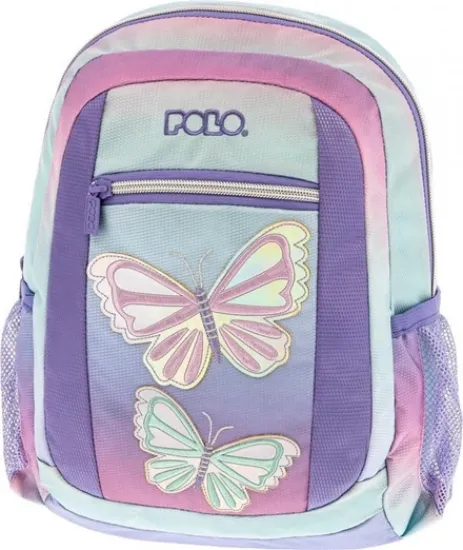 Εικόνα της Bambino Butterfly Σχολική Τσάντα Πλάτης Νηπιαγωγείου Μωβ