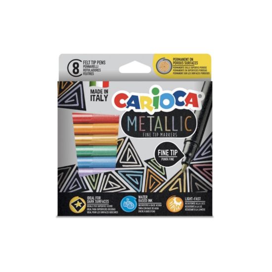 Εικόνα της ΜΑΡΚΑΔΟΡΟΙ CARIOCA METALLIC FINE TIP /8