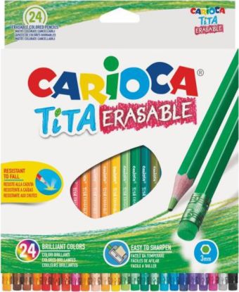 Εικόνα της ΞΥΛΟΜΠΟΓΙΕΣ CARIOCA TITA ERASABLE 24τεμ