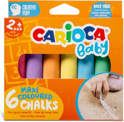 Εικόνα της ΚΙΜΩΛΙΕΣ CARIOCA BABY 2+ MAXI COLOUR 6τεμ