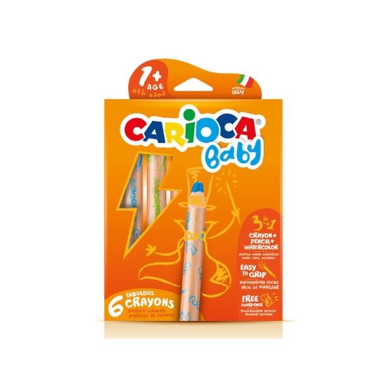 Εικόνα της ΞΥΛΟΜΠΟΓΙΕΣ CARIOCA BABY 1+ 6τεμ