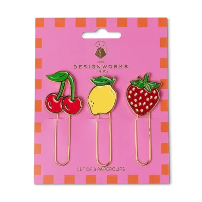 Εικόνα της DesignWorks Set of 3 Paperclips – Fruit