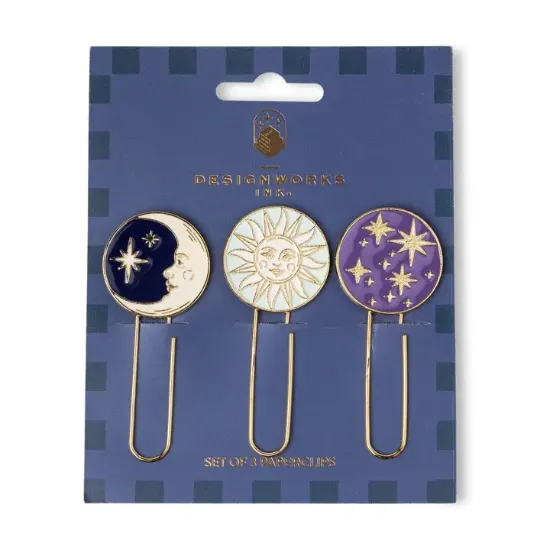 Εικόνα της DesignWorks Set of 3 Paperclips – Celestial